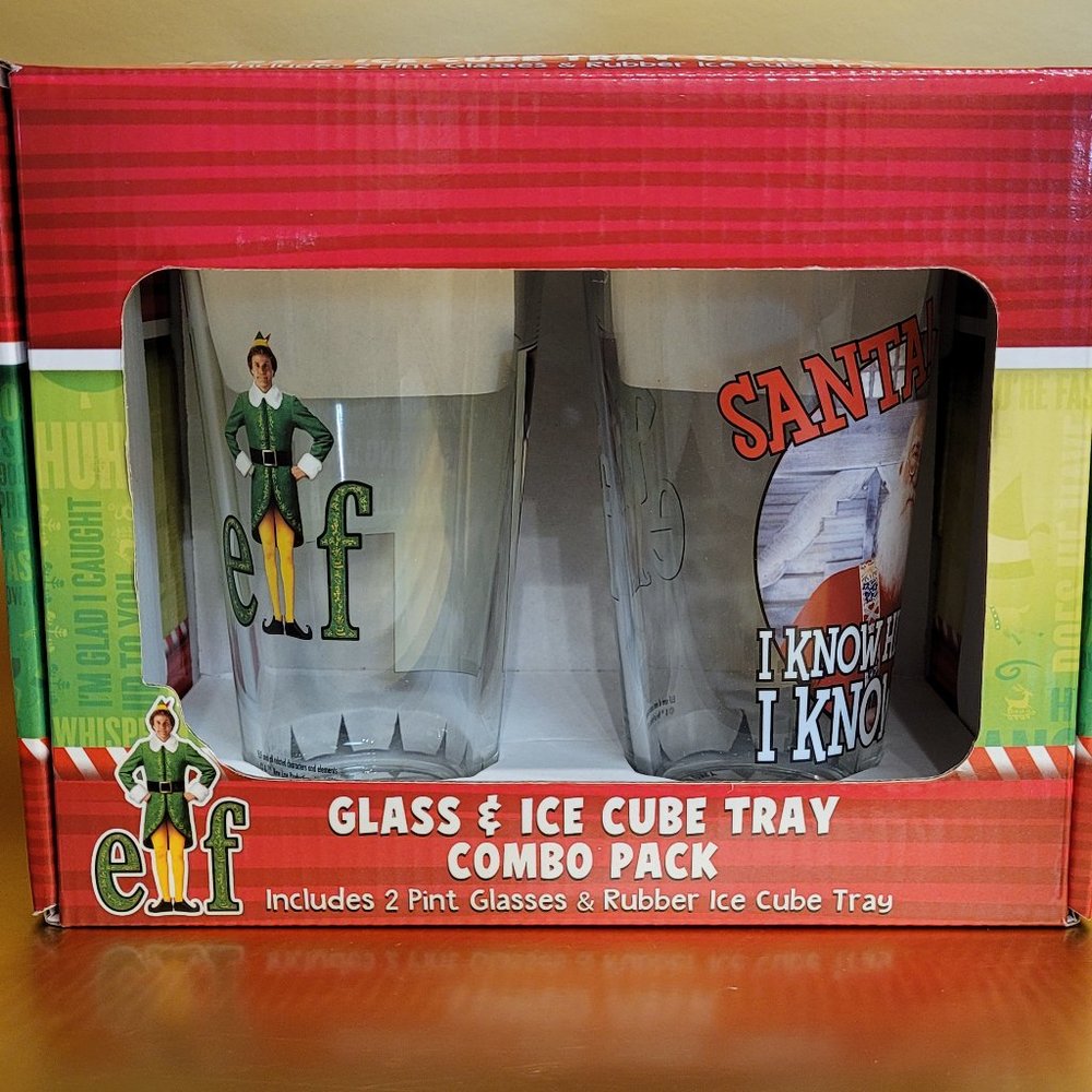 Elf Glass and Ice Cube Tray Combo Pack